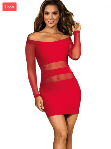 Axami - V-9299 röd klänning