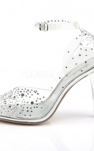 Pleaser - CLEARLY-430RS Open Toe Ankle Strap d'Orsay Sandal w/RS