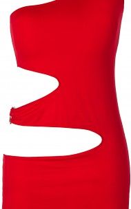 Axami - V-9249 röd klänning