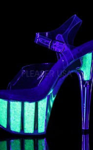 Pleaser - ADORE-708UVG UV Light Sexiga Högklackade Sandaler