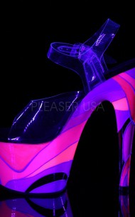 Pleaser - ADORE-708UVR UV Light Sexiga Högklackade Sandaler